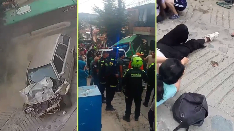 El accidente quedó se presentó a las 4:40 p.m. de este 18 de mayo en una vía que comunica a El Santuario con una de sus veredas. Foto: Screenshot