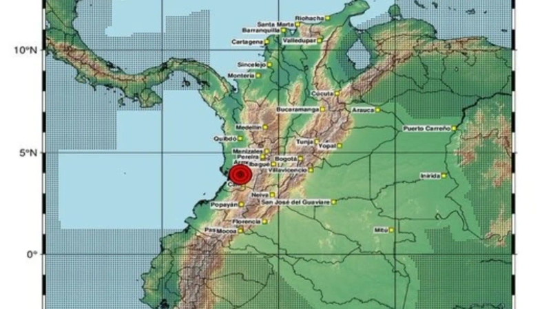 El Servicio Geológico Colombiano informó que el sismo tuvo como epicentro en El Litoral de San Juan, Chocó. Foto: tomada de X @sgcol.