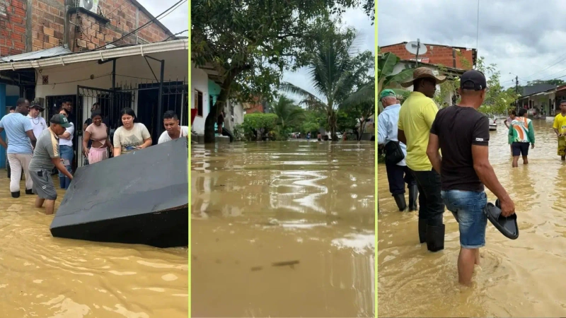Las inundaciones causaron daños en vías rurales y dificultaron la movilidad en varios puntos del municipio. Fotos: cortesía