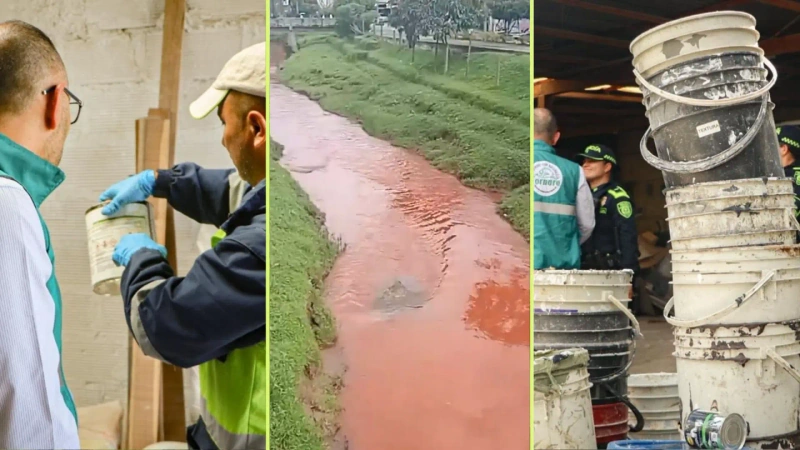 Las pruebas químicas permitieron establecer que la pintura utilizada era a base de agua. Fotos: cortesía