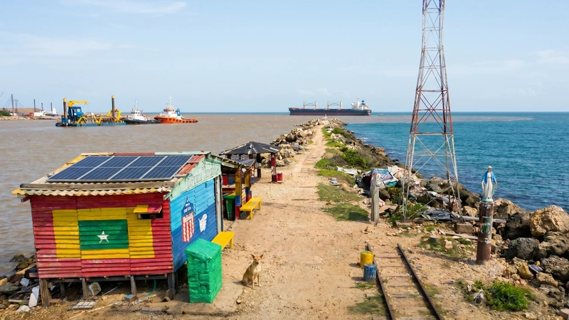 El lugar donde el río Magdalena y el mar Caribe son protagonistas. Imágenes: Canal de YouTube de Diego Andariego. Imagen generada con inteligencia artificial.