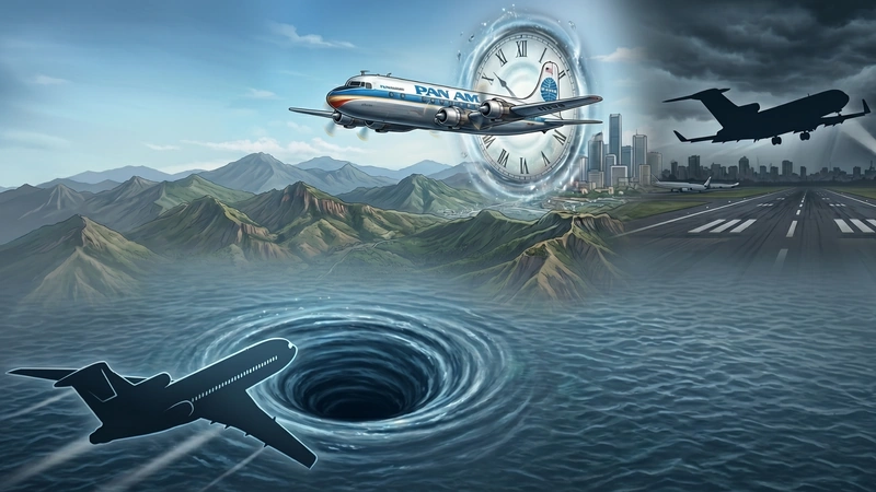 Estos son algunos enigmas de la aviación mundial . Imagen generada con inteligencia artificial.