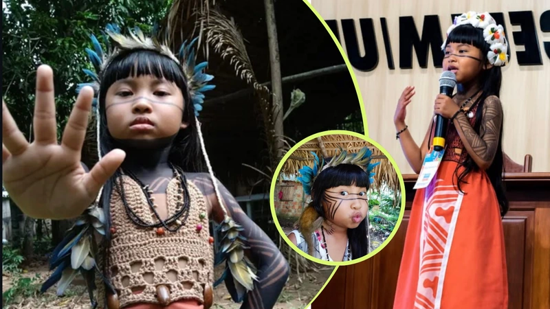 Fotos de Yandra Mawé, la niña que con sus videos y activismo en redes sociales logró que el gobierno mejorara su escuela. Fotos: yandramawe