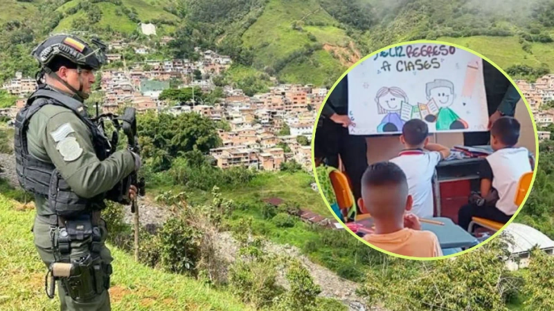 Más de 220 estudiantes de las veredas de Briceño ven clases virtuales por cuenta de la guerra que tienen las disidencias de las Farc y el Clan del Golfo. Foto: Archivo