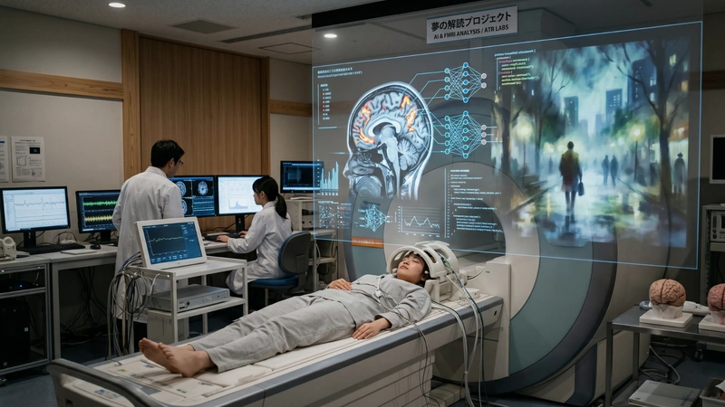 Según ATR, los investigadores registraron actividad cerebral durante etapas iniciales del sueño y despertaron a los voluntarios para que describieran lo que acababan de experimentar visualmente. Con esos reportes, organizaron categorías como personas, objetos o escenas. Fotos: creada a partir de una IA