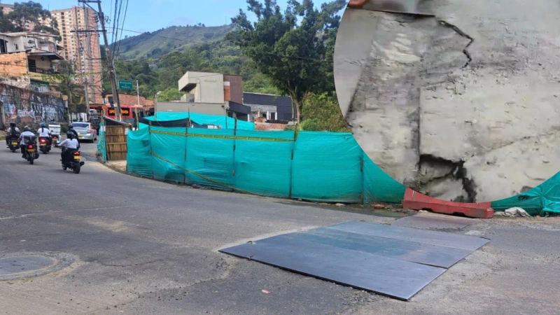 EPM anunció que realiza intervenciones provisionales en el área para establecer un nuevo trazado del colector de aguas residuales. Foto: cortesía