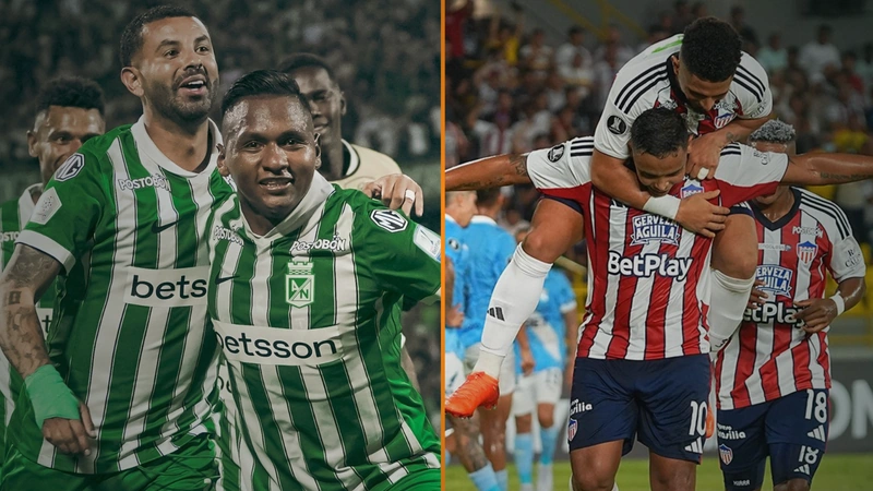 La final de ida comenzó a las 7:30 p.m. Fotos: @nacionaloficial y @JuniorClubSA.