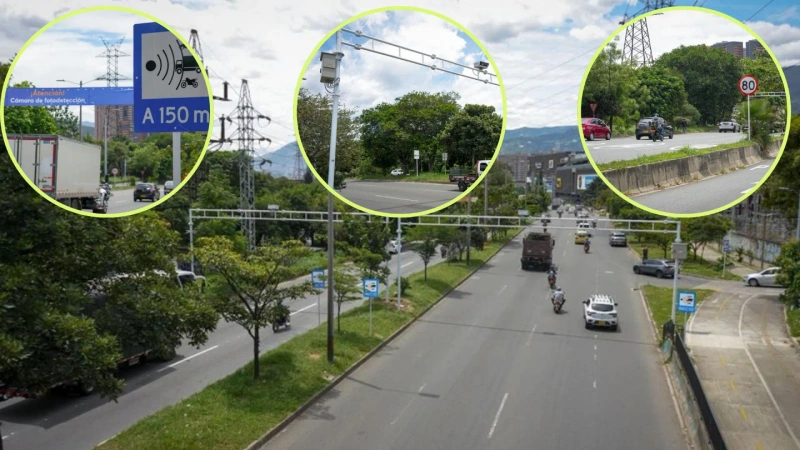Del 1 al 30 de junio, las cámaras, ubicadas en la avenida Regional, registrarán infracciones con carácter formativo. Fotos: cortesía Alcaldía de Envigado