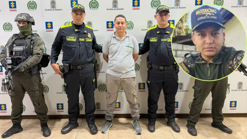 El gobernador de Antioquia confirmó la captura de alias 'Mono Milicio'. Fotos: tomadas de X @AndresJRendonC