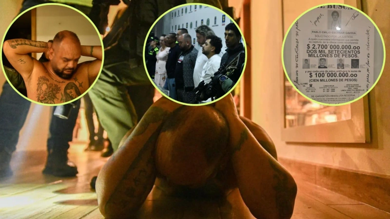 'Rottweiler' sería el hombre de confianza de alias 'Diego Chamizo'. Fotos: cortesía Alcaldía de Medellín