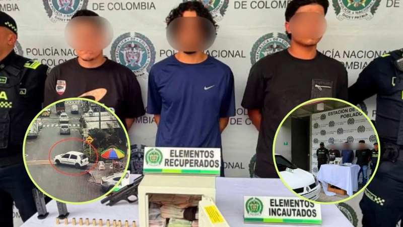 La totalidad del dinero fue recuperado por las autoridades. Fotos: cortesía Alcaldía de Rionegro