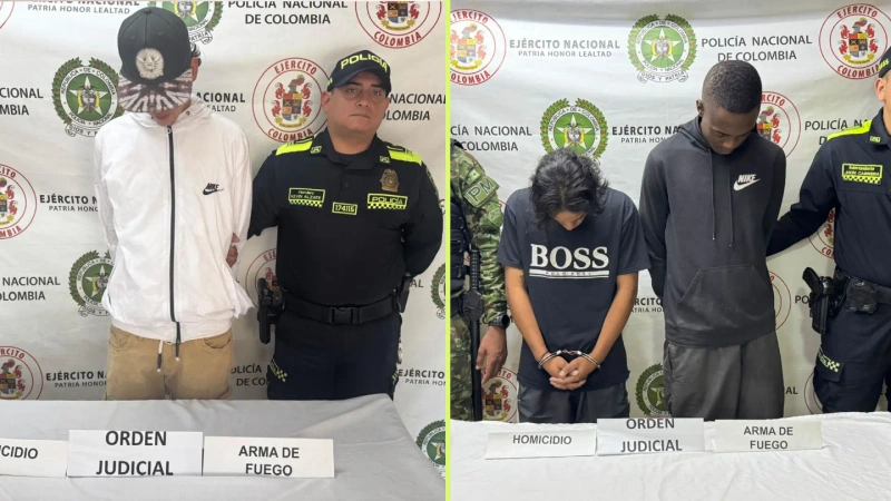 Las capturas hacen parte de una ofensiva más amplia contra las estructuras delincuenciales que operan en la zona. Fotos: cortesía Alcaldía de Itagüí