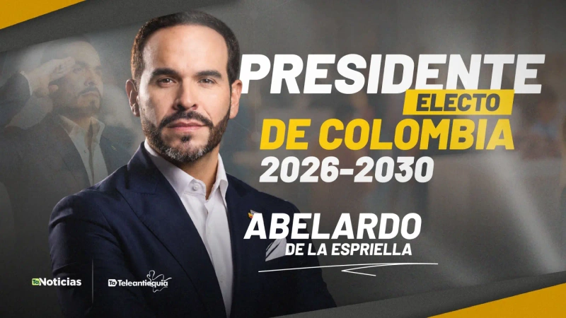 Con los resultados del preconteo, el líder del movimiento Defensores de la Patria aseguró su llegada a la Casa de Nariño para el periodo 2026-2030. Foto: composición Teleantioquia
