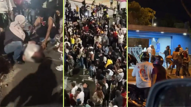 Mientras en Cali hubo bloqueos y vandalizaron estacióndel MÍO, en Bogota tuvieron que cerrar 23 estaciones del Transmilenio. Foto: Screenshot