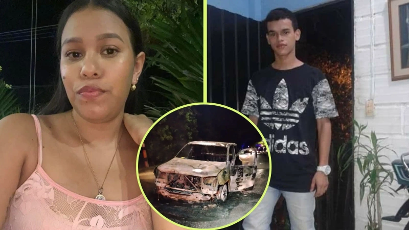 Las víctimas del caso fueron identificadas como Juan Pablo Ramírez y Valeria Flórez, de Santa Fe de Antioquia. Foto: cortesía.