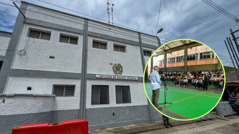 Las obras mejoraron la infraestructura de ambos espacios y beneficiarán tanto a los uniformados como a la comunidad del municipio. Foto: cortesía Gobernación de Antioquia