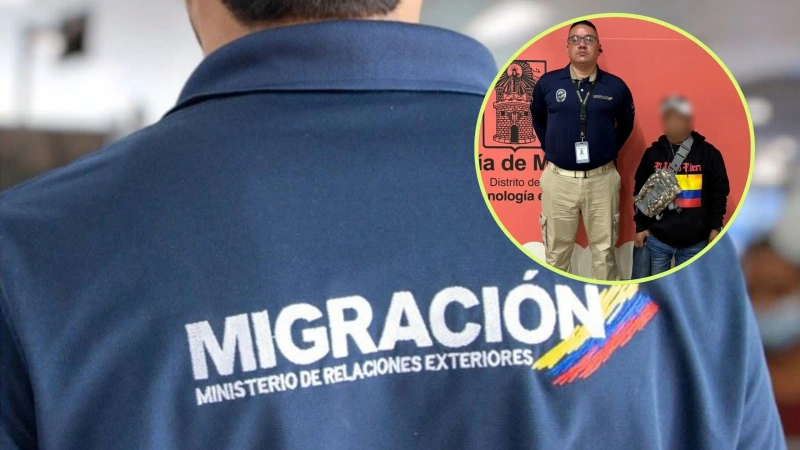 El extranjero fue entrevistado por oficiales de control migratorio durante su ingreso al país. Foto: cortesía Migración Colombia