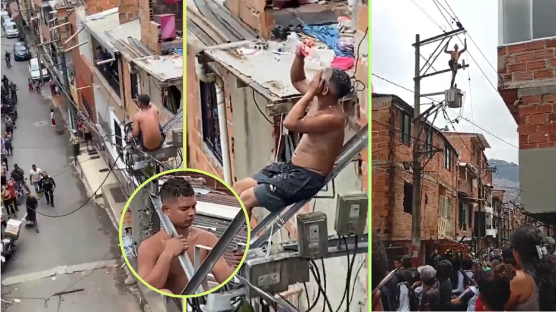 Jhon Alejandro Correa padecía trastornos psiquiátricos debido al consumo de drogas. El pasado 4 de junio se subió a un poste de energía en Moravia y se electrocutó. Fotos: cortesía
