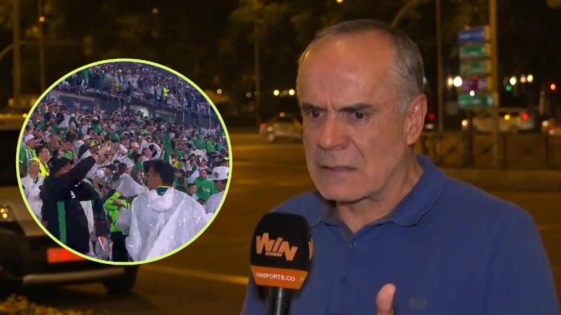 Juan José Peláez terminó herido luego de un ataque contra la cabina de los periodistas que cubrían la final entre Nacional y Junior. Foto: Win Sports