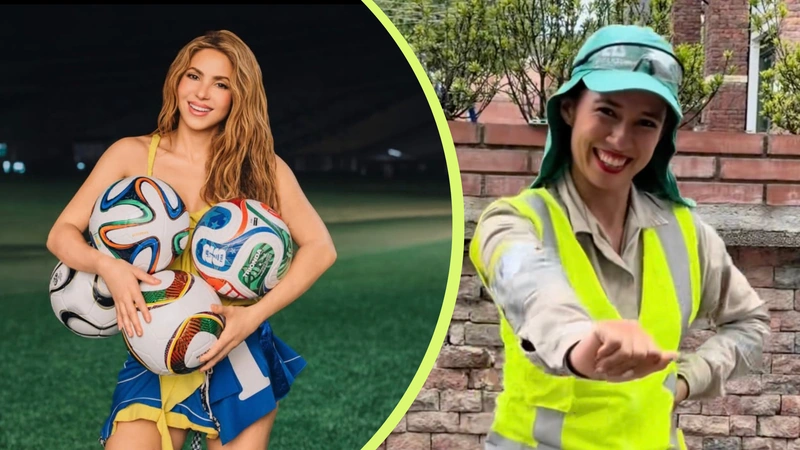De barrer las calles al escenario mundial. Tania, desde el Huila, sueña con bailar junto a Shakira en la final del Mundial 2026. Foto: @Shakira y captura de pantalla video @Tania Passion Flower