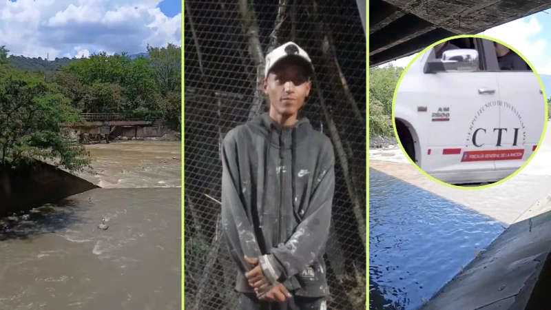 Keiber Daniel Hernández Escalona murió ahogado en el río Medellín mientras huía de una pareja a la que habría robado. Foto: Cortesía