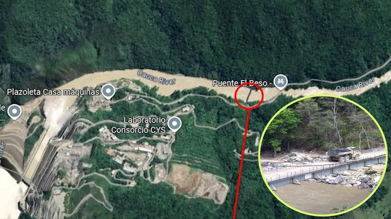 El Puente del Beso conectará a Santa Fe de Antioquia y Olaya y fortalecerá la movilidad en el Occidente antioqueño. Fotos: Sistema Informativo de Teleantioquia