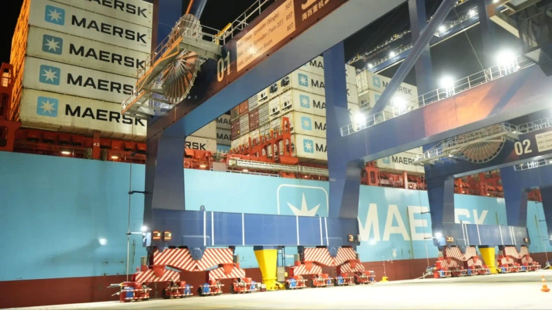La terminal portuaria de Turbo recibió la motonave Maersk Monte Verde, perteneciente al servicio CAX de Maersk. Foto: cortesía Puerto Antioquia