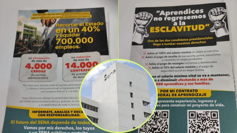 Denuncian presuntas actividades políticas a favor de Iván Cepeda dentro del Sena en Medellín. Foto: cortesía