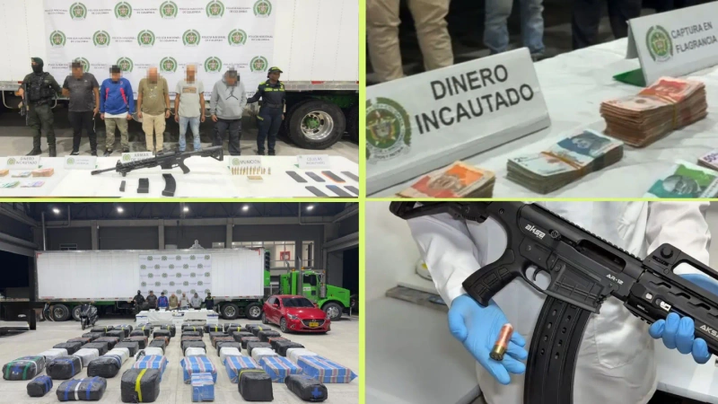 El estupefaciente provenía del departamento del Cauca. Fotos: cortesía Policía Metropolitana del Valle de Aburrá