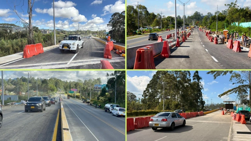 Por esta doble calzada transitan diariamente entre 14 mil y 16 mil vehículos en semana. Fotos: cortesía Alcaldía de Rionegro