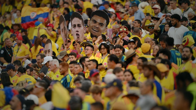 Los hinchas colombianos se han robado todos los aplausos por su alegría y buen comportamiento durante el Mundial 2026. Foto: AFP.