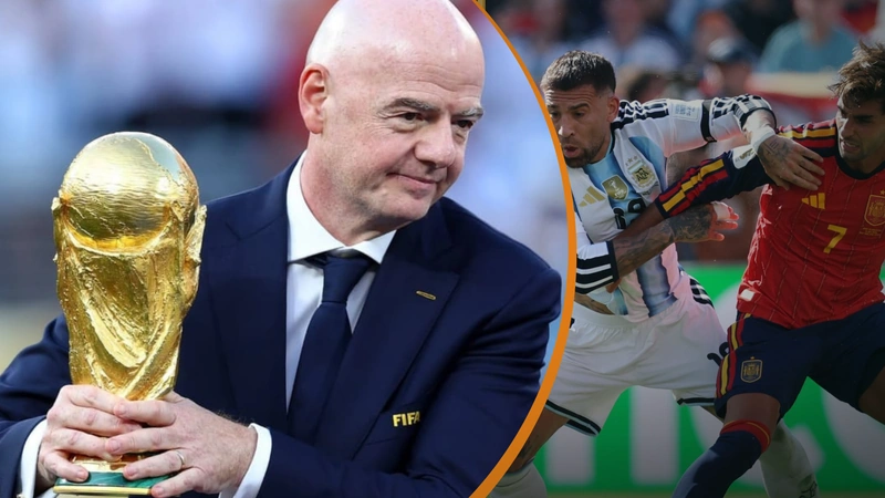 Portugal y España se negarían a organizar el Mundial del 2030 si el presidente de la FIFA no retira su polémica propuesta. Tomado de @gianni_infantino y FIFA.