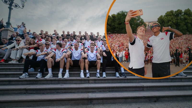Recibimiento a Noruega. Fotos AFP