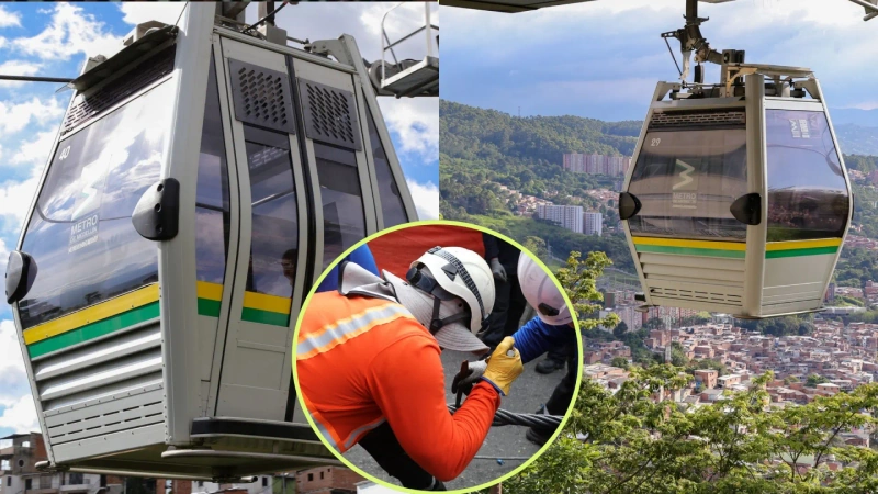 El mantenimiento será a componentes principales como el cable portador tractor, reductor, volante y otros elementos. Fotos: cortesía Metro de Medellín