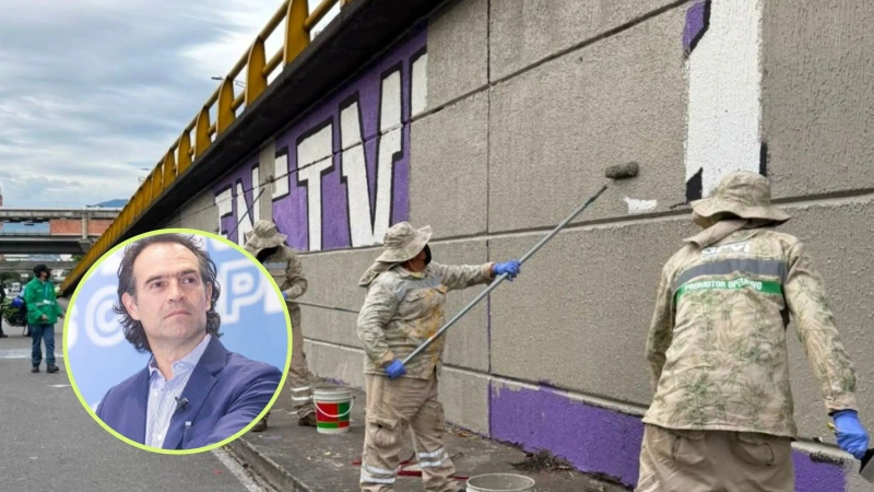 La administración sostuvo que el mural y el mensaje consignado en él trascienden una expresión artística. Fotos: cortesía