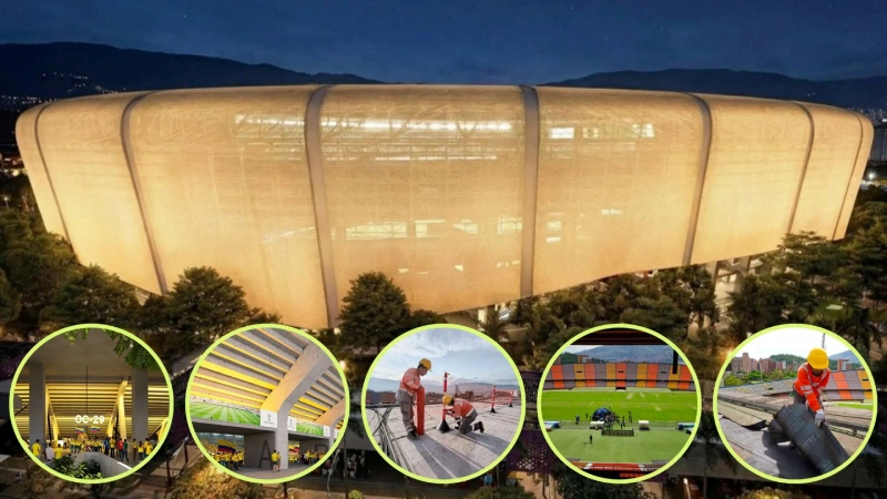 Con la aprobación de la licencia de construcción se autoriza la ampliación, modificación y demolición parcial, obras necesarias para ejecutar el proyecto de renovación del estadio. Fotos: cortesía Alcaldía de Medellín