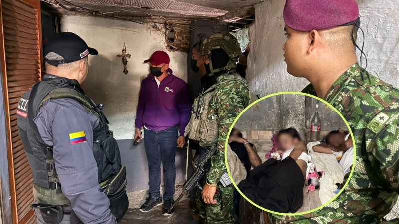 Las autoridades encontraron a 20 habitantes de calle durante la intervención en Bello. Foto: cortesía