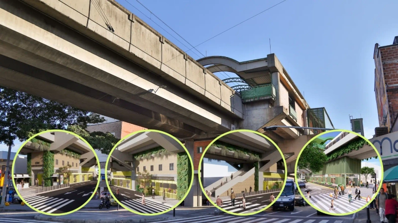 Según el Metro, con esta intervención se recuperan espacios que están en los bajos del viaducto. Fotos: cortesía Metro de Medellín