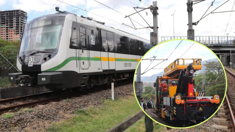 Durante casi 10 horas, los especialistas y técnicos del Metro de Medellín trabajaron para restablecer el servicio comercial del sistema de transporte. Foto: cortesía