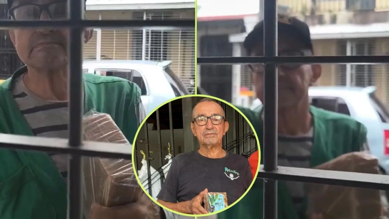 Luis Felipe Yagüe, conocido en Florencia, Caquetá, por vender panela, café, huevos y miel. Fotos: capturas de video