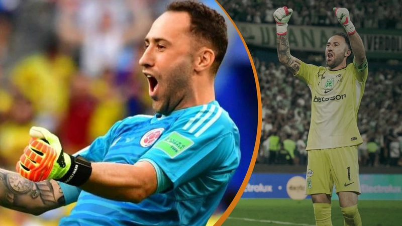 David Ospina es el jugador con más presencias en la selección Colombia. Tomado de FCF y Atlético Nacional.