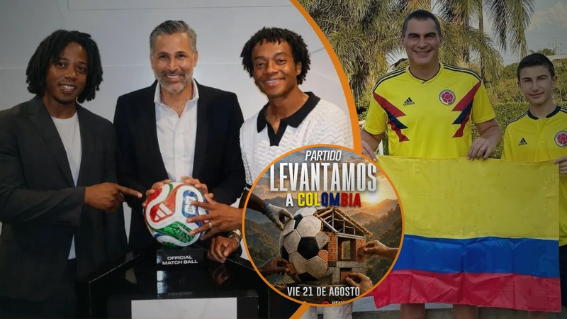 Faryd Mondragón, quien estará presente en el Partido Levantamos a Colombia, invita a continuar replicando esta iniciativa. Tomado de Agencia Hero BTL e Instagram de Mario Alberto Yepes y Faryd Mondragón.