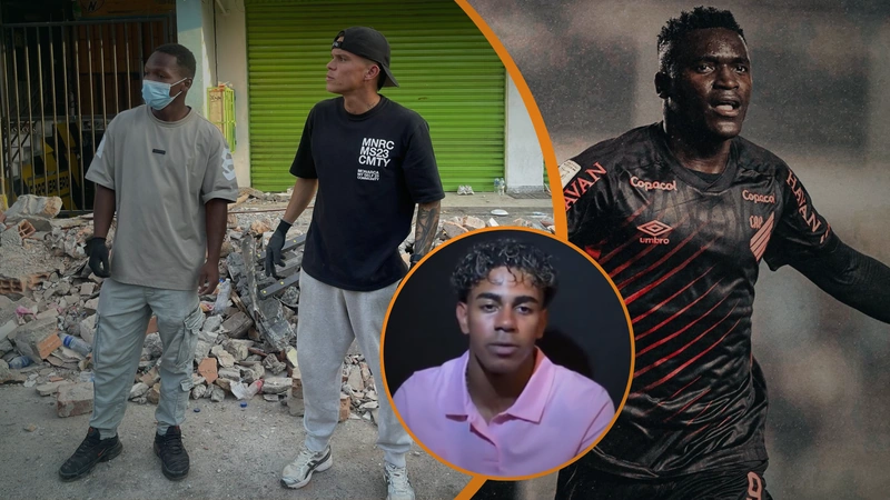 Enviar insumos, recaudar donaciones y hasta realizar labores de rescate destacan en los apoyos de estos futbolistas. Tomado de Deportivo Pereira, Atlético Paranaense y screenshot.