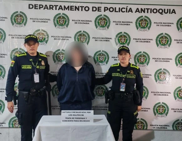 Mujer capturada por el delito de trata de personas. Foto: cortesía.