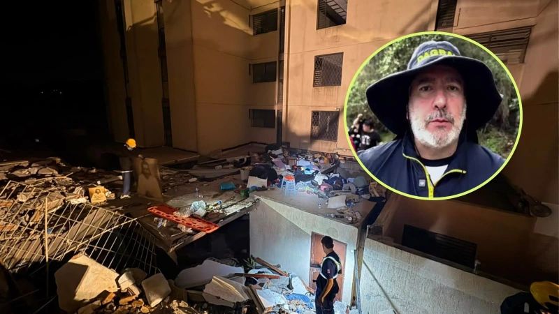 David Santiago Tamayo asumió la dirección del Dagran en plena emergencia por el terremoto. Fotos: Teleantioquia y cortesía