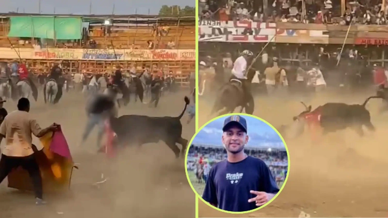Jhon Calle murió tras ser embestido por un toro durante las corralejas de Villa del Socorro, en Caucasia. La Personería pidió explicaciones sobre la realización del evento. Fotos: Redes sociales