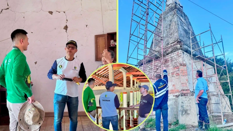 En Antioquia continúan las caracterizaciones de los daños causados por el sismo de magnitud 7.4. fotos: cortesía Gobernación de Antioquia