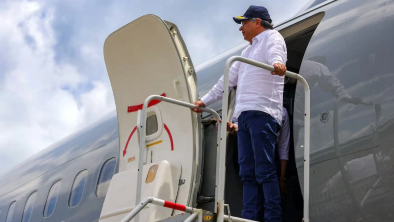 La atención se centra en la respuesta de las autoridades estadounidenses, que deberán autorizar el ingreso y las operaciones logísticas relacionadas con el viaje. Foto: cortesía Presidencia