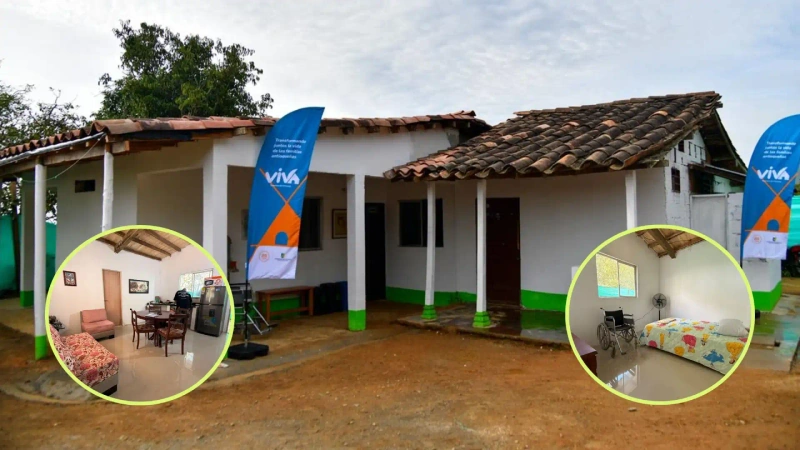 La vivienda está ubicada en la vereda La Mosquita, de Guarne. Fotos: cortesía Gobernación de Antioquia