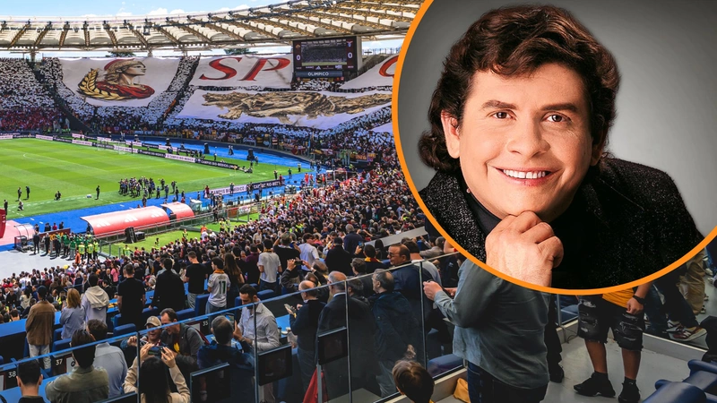Giallorossa con el lobo en el pecho se llama la versión de 'La Colegiala' entonada por los hinchas romanistas. Tomado de @OfficialASRoma y Discos Fuentes.